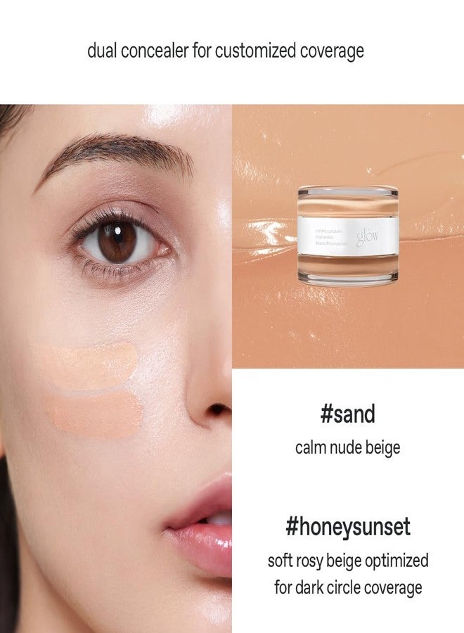 glow not dry concealer #sand #honeysunset | covers under-eye circles & blemishes | full-coverage | dual-color&use | melt-in texture | 0.4 oz | beige - Image 4